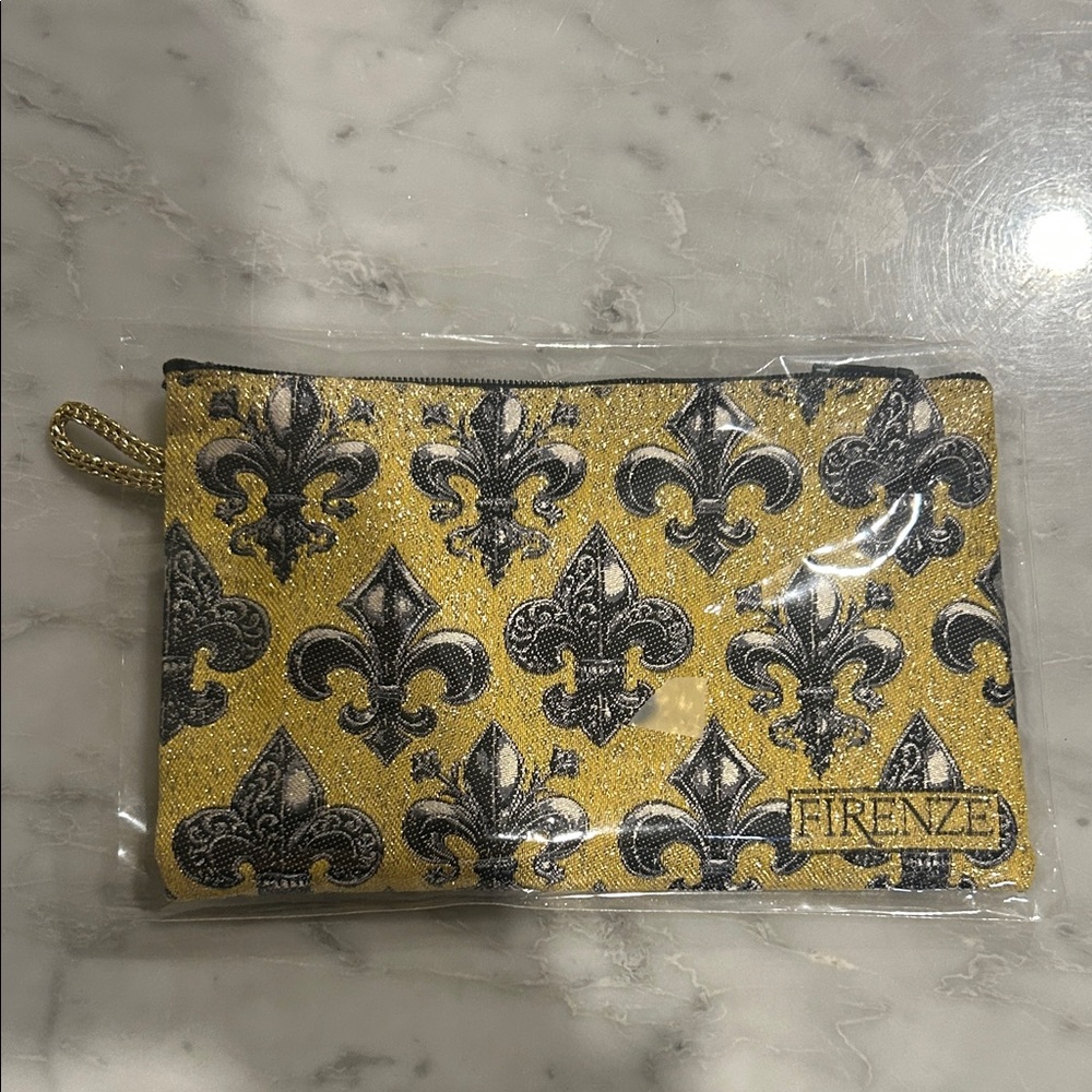 Firenze Gold and Black Cosmetic Bag